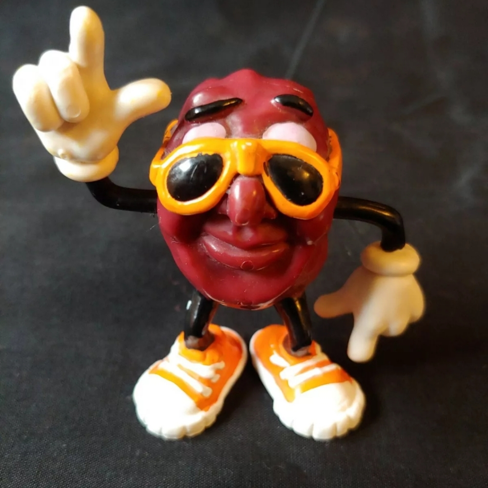 Vintage 1987 California Raisin Figure, Hardees, Orange Shades, Pre-owned
